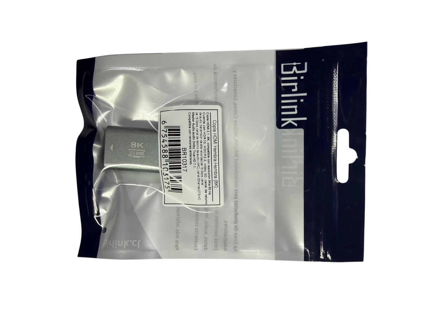 Copla Hmdi a Hdmi 8k Hembra a Hembra Birlink Br10317 Gris – imagen 5