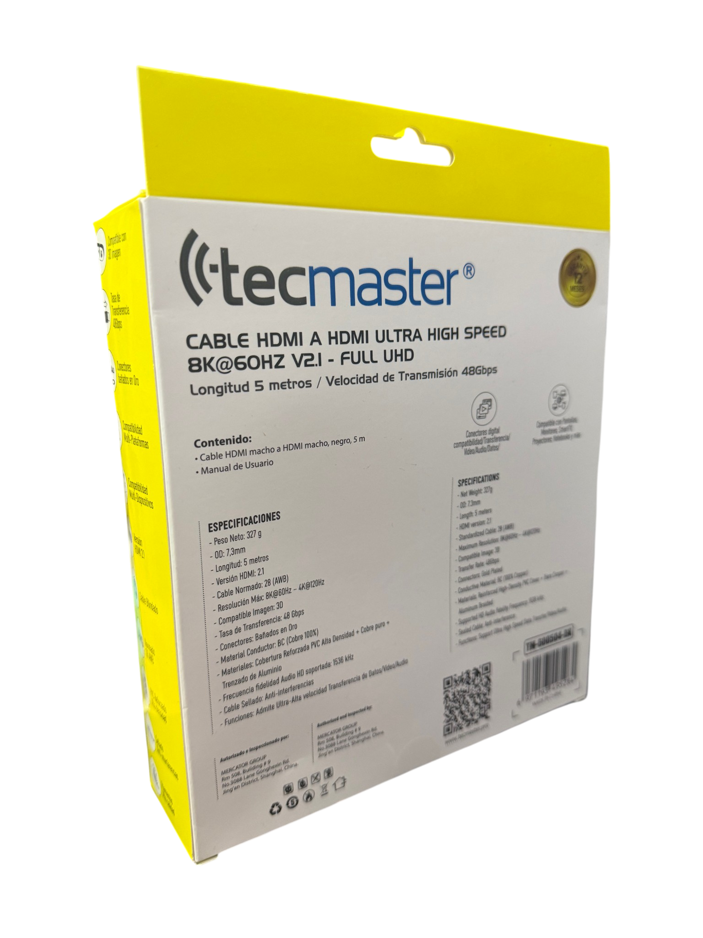 Cable Hdmi Tecmaster Uhd 8k 5 Metros 60hz Tm-600504 Negro – imagen 3