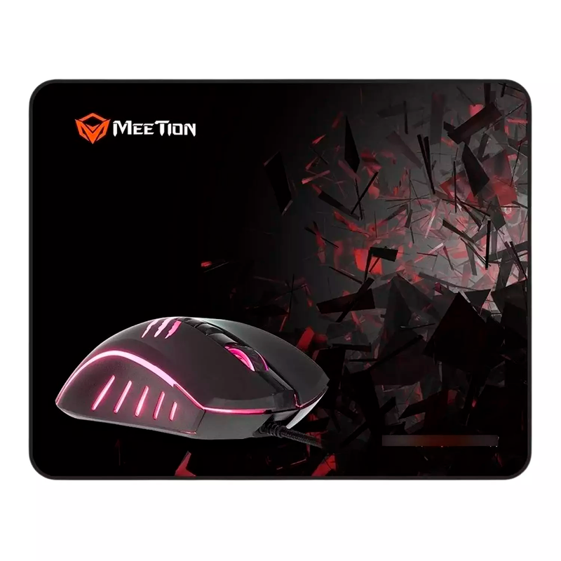Kit gamer Meetion MT-C011 mouse y mousepad negro - empaque