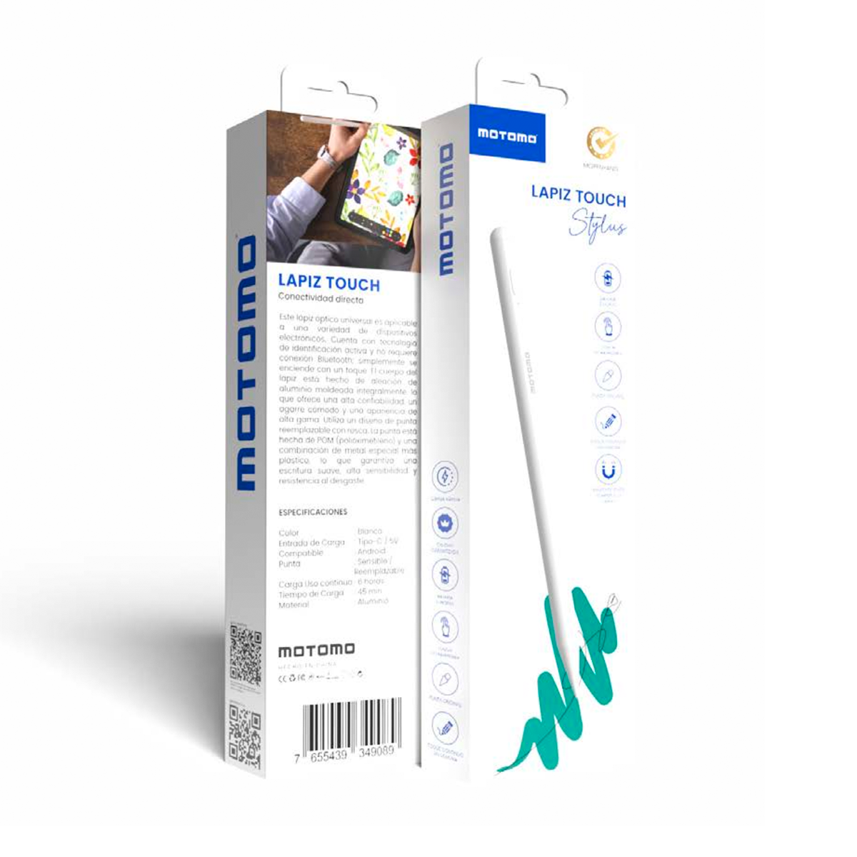 Lápiz Pencil Tactil Motomo Touch Stylus Android – imagen 2