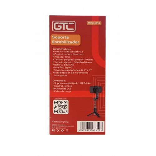 Soporte Selfie Estabilizador Para Celular Mpg 014 Gtc Negro – imagen 3