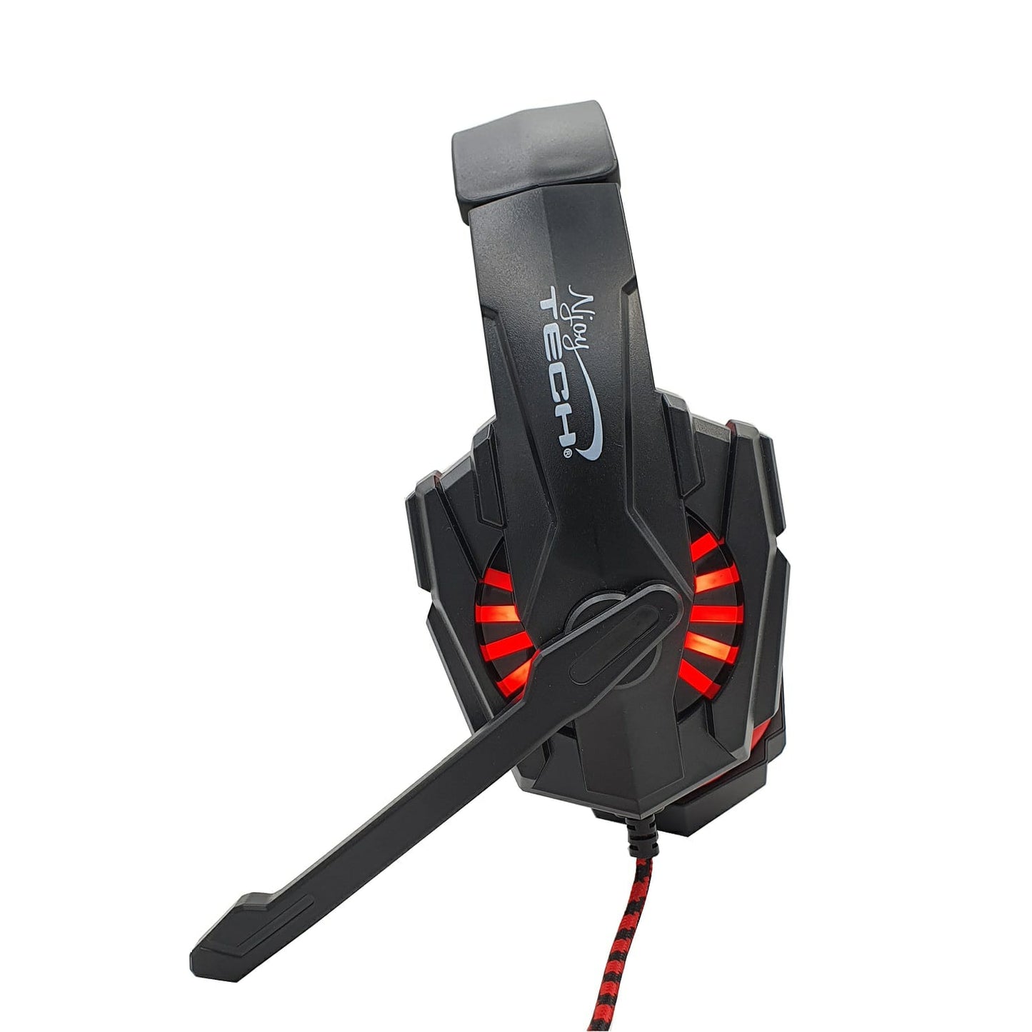 Audifonos Gamer Njoytech Usb Led Pc Ps4 Switch Negro Rojo – imagen 6