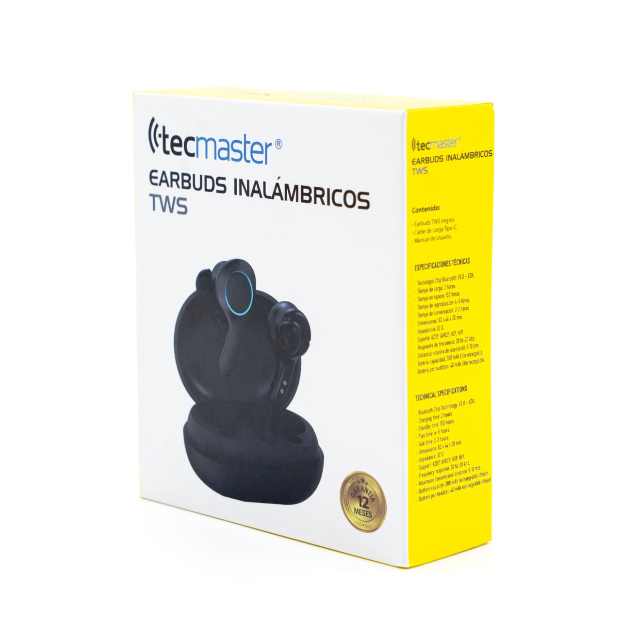 Audifonos Bluetooth Tecmaster Rgb Tws Negro – imagen 6