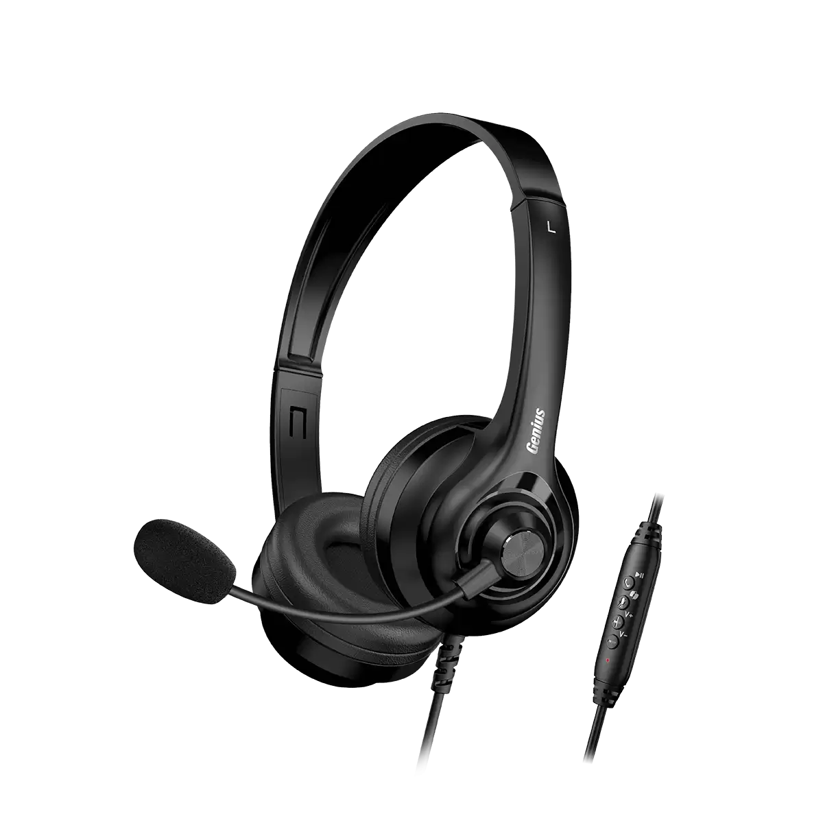 Audífonos Usb Genius Hs-235u Ai copilot Microfono Negro – imagen 3