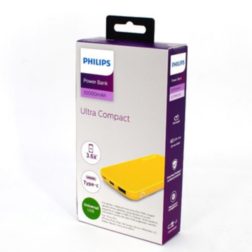 Batería Portátil Philips Powerbank 10000 Mah Dlp9902ny Amarillo – imagen 3