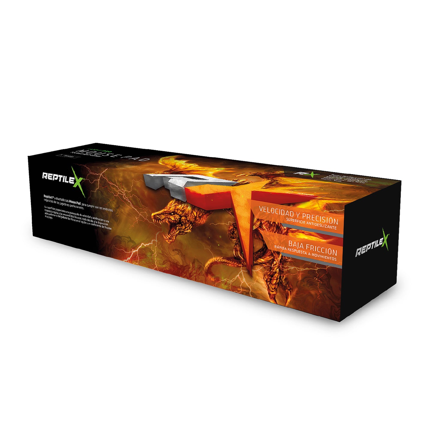 Mousepad Gamer Reptilex RX0010 70x30 Cm Naranjo – imagen 5