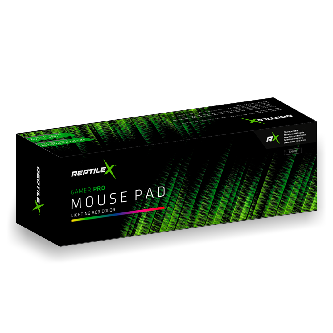 Mousepad Gamer Reptilex Rx0022 Lighting Rgb 90x40 Cm Negro – imagen 2
