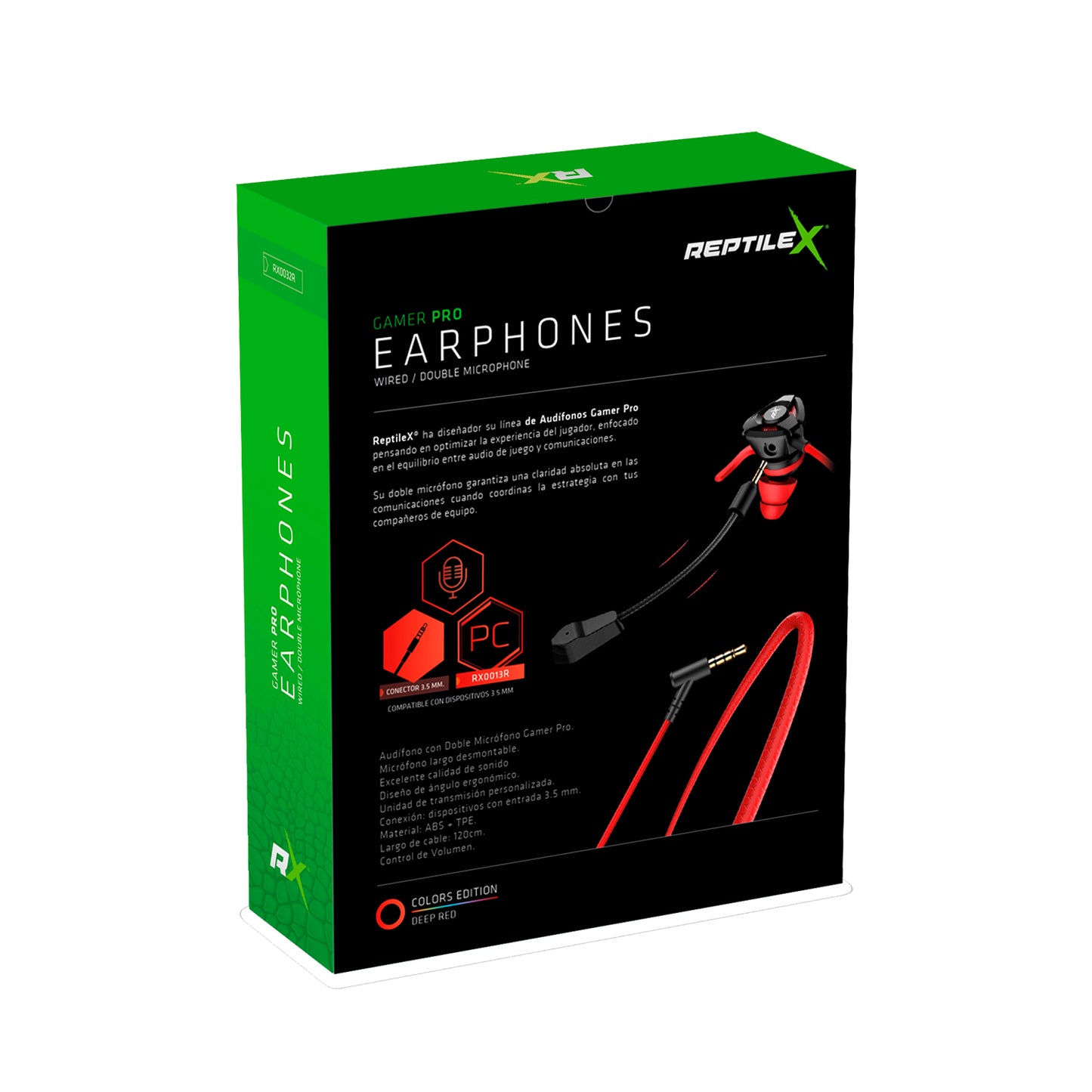 Audifonos Gamer Reptilex RX0032 Rojo – imagen 5
