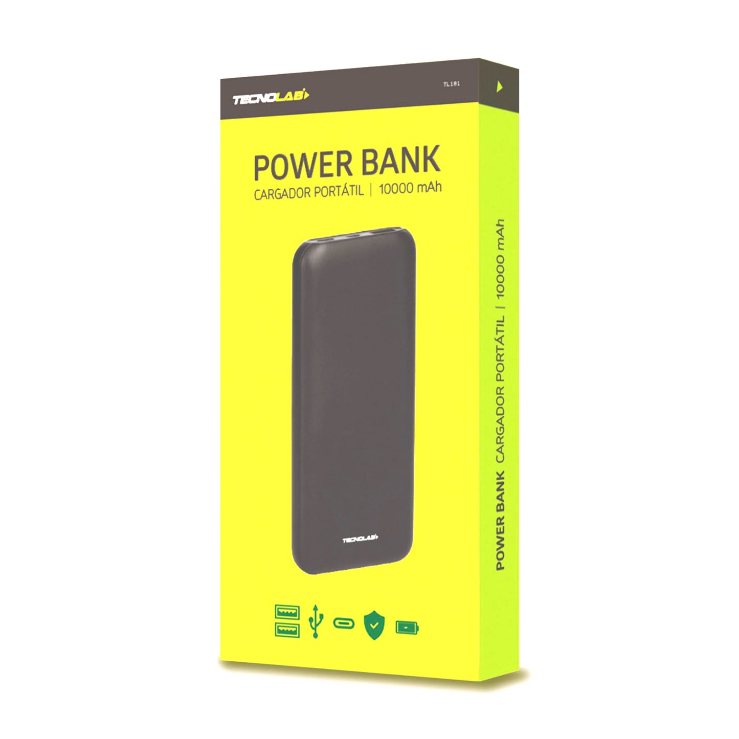 Batería Portátil Tecnolab Powerbank 10000 Mah Tl181 Negro – imagen 2