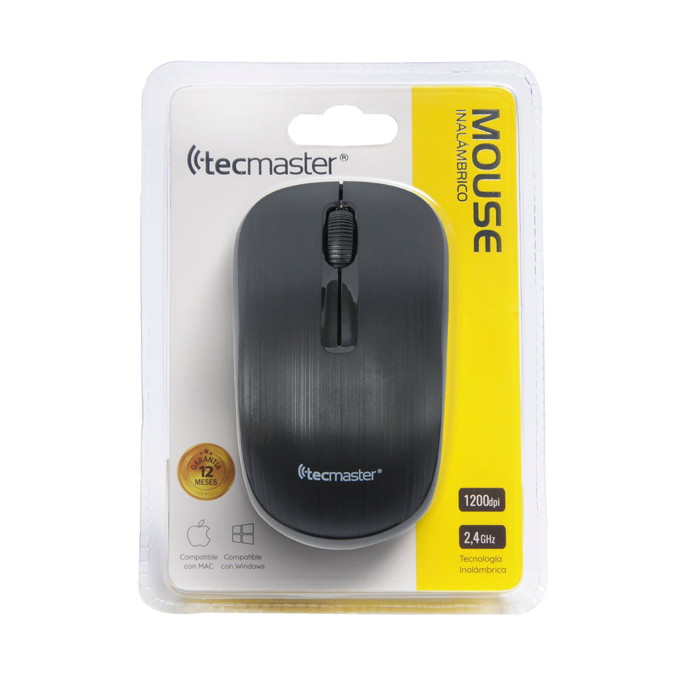 Mouse Inalámbrico Tecmaster 1200 Dpi Negro – imagen 3