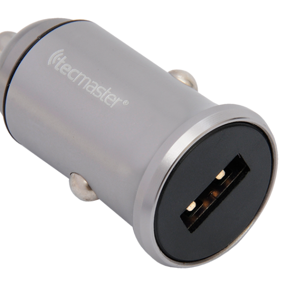 Cargador de Auto Tecmaster Qc 3.0 18w Carga Rapida Gris – imagen 3