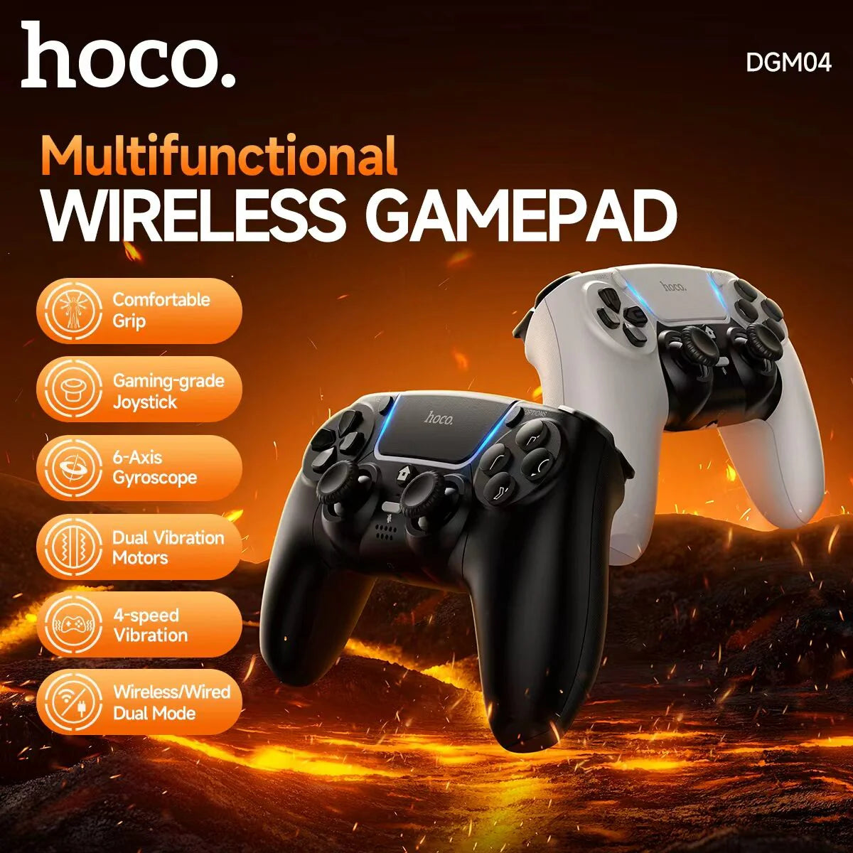 Control Joystick Inalambrico Hoco DGM04 Para PS5 Negro – imagen 3