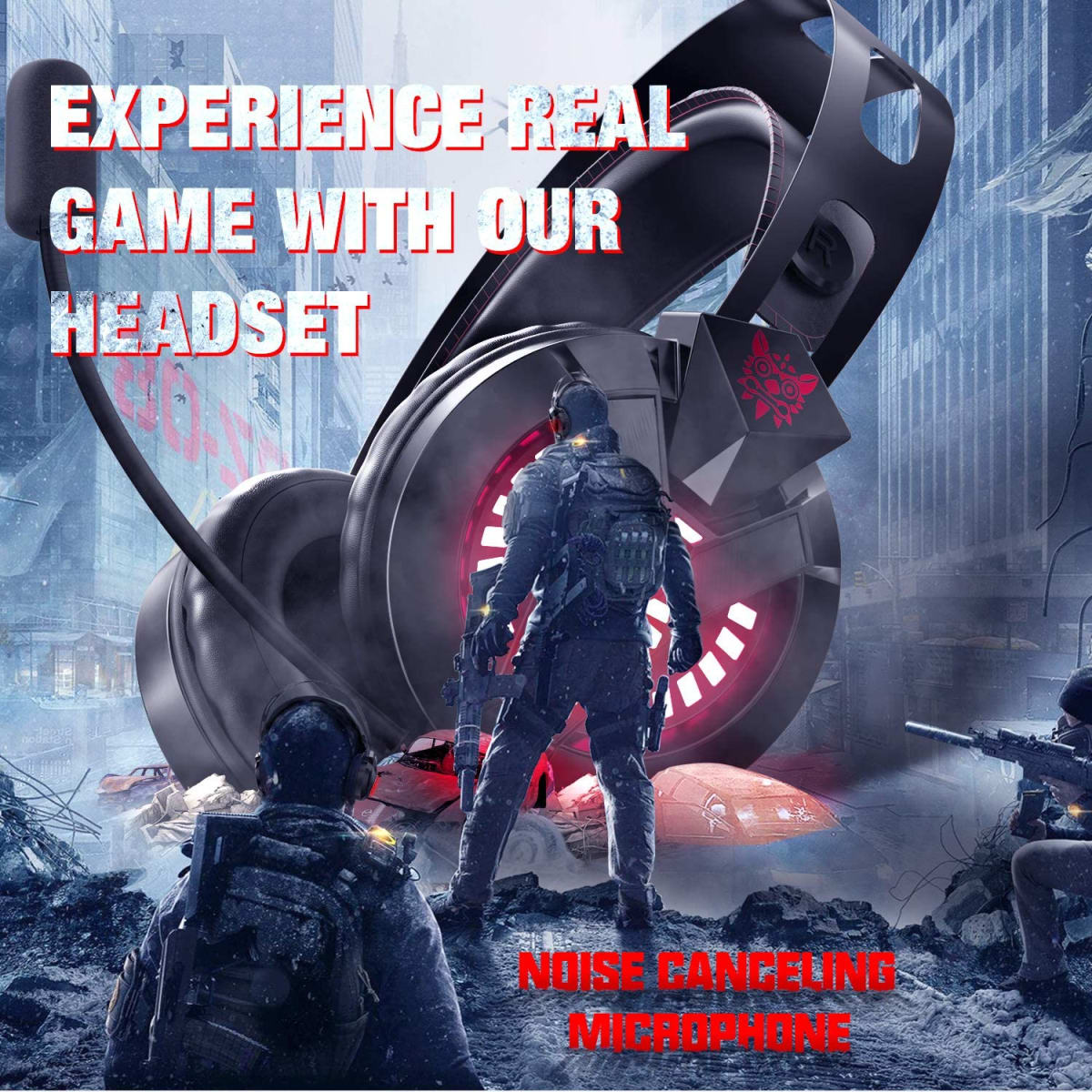 Audífonos Gamer Onikuma Combatwing M180 Pro Negro – imagen 4