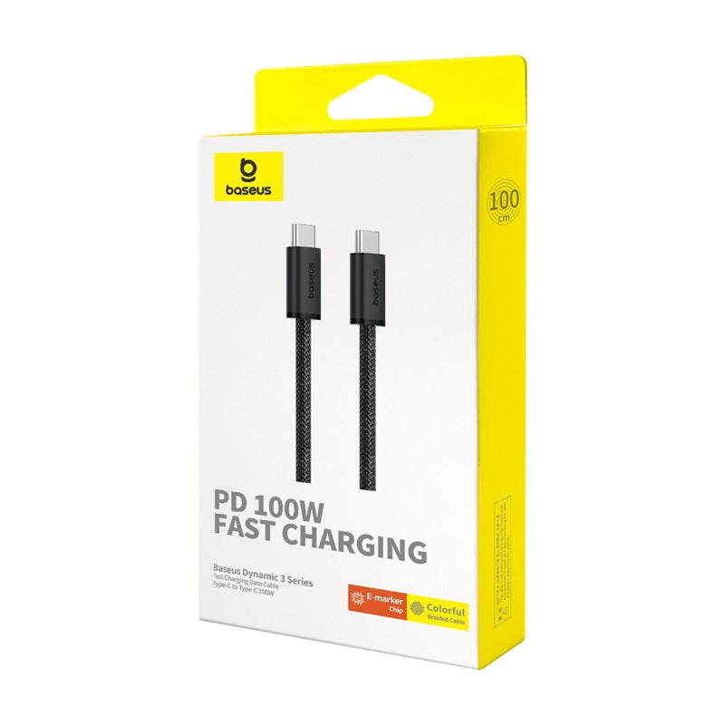 Cable Tipo C a Tipo C 100W 1 Metro Dynamic 3 Baseus Negro – imagen 2