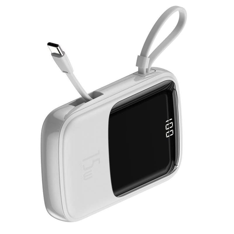 Batería Portátil Baseus 10000 Mah Tipo C 15w Mini Q Pow Blanco – imagen 3