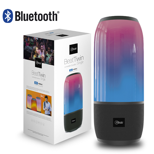 Parlante Bluetooth Beat Twin Microlab Tipo Jbl Pulse Negro