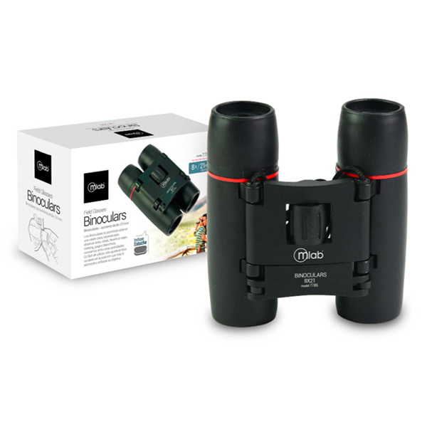 Binoculares Microlab 8x 21mm + Bolso Negro