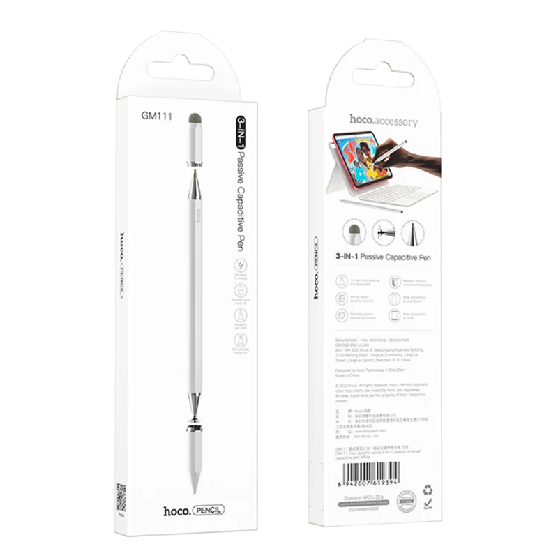 Lápiz Touch Para Tablet Hoco Gm111 Blanco – imagen 3