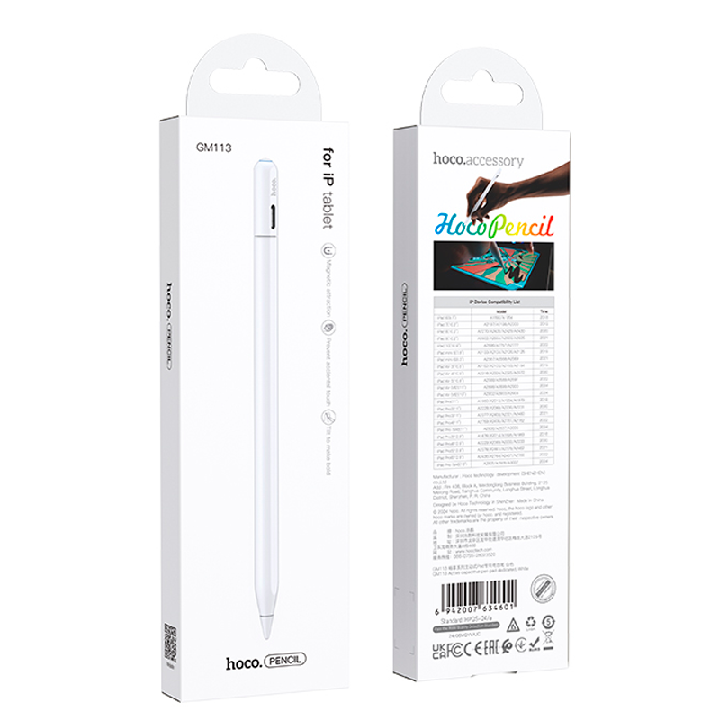 Lápiz Touch Para Tablet Hoco Gm113 Blanco – imagen 3