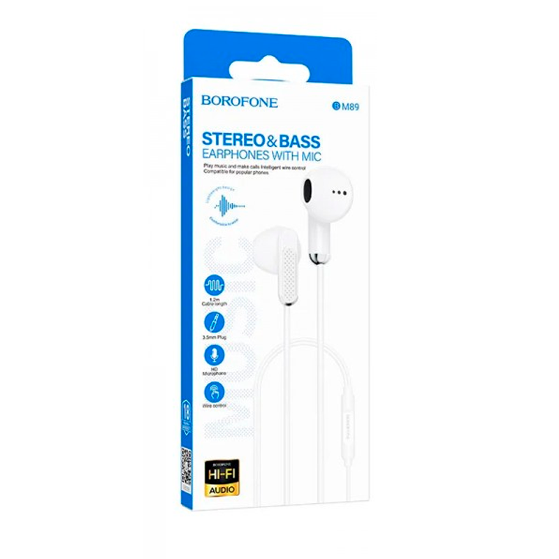 Audífonos In Ear 3.5mm Borofone Bm89 Blanco – imagen 3