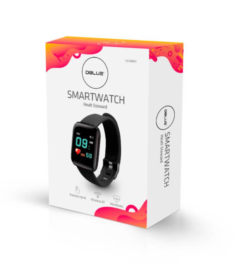 Smartwatch Reloj Inteligente Monitor De Salud Dblue Dbsmb13bk Negro – imagen 2