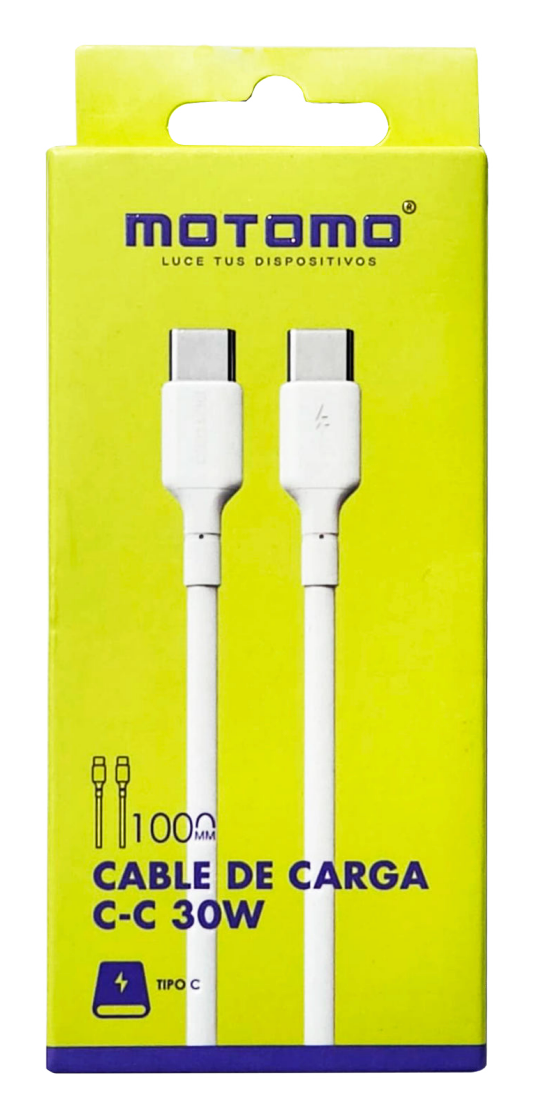 Cable Tipo C a Tipo C Motomo 30w Blanco – imagen 2