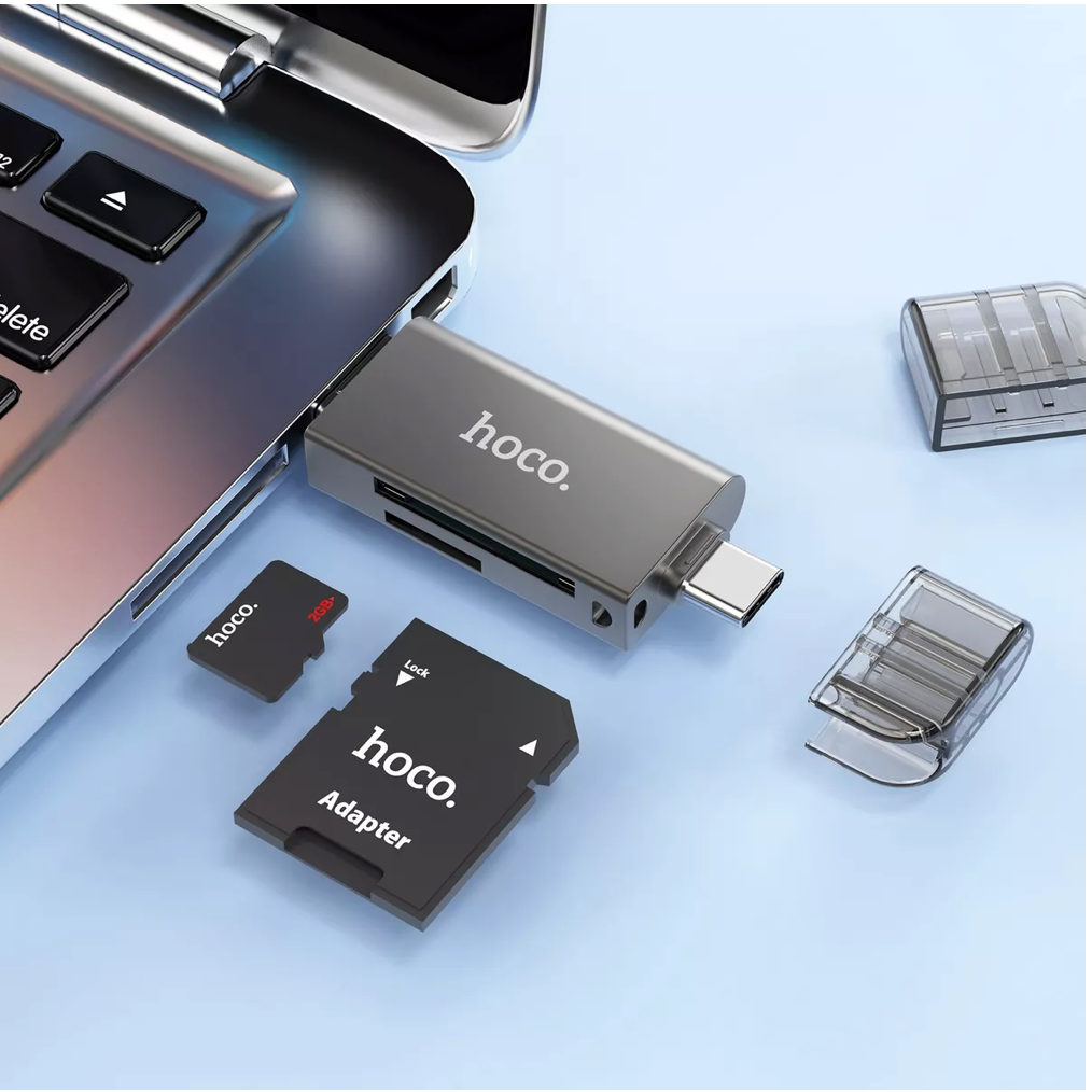 Lector De Memoria Sd Y Micro Sd Usb Y Tipo C 3.0 Hoco Hb39 – imagen 3