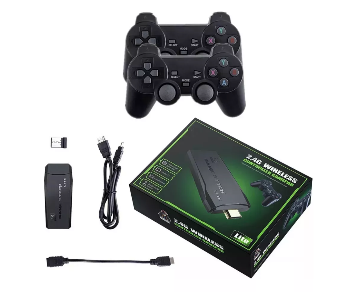 Consola Retro Gamer Hdmi 4k + 2 Controles Negro – imagen 2