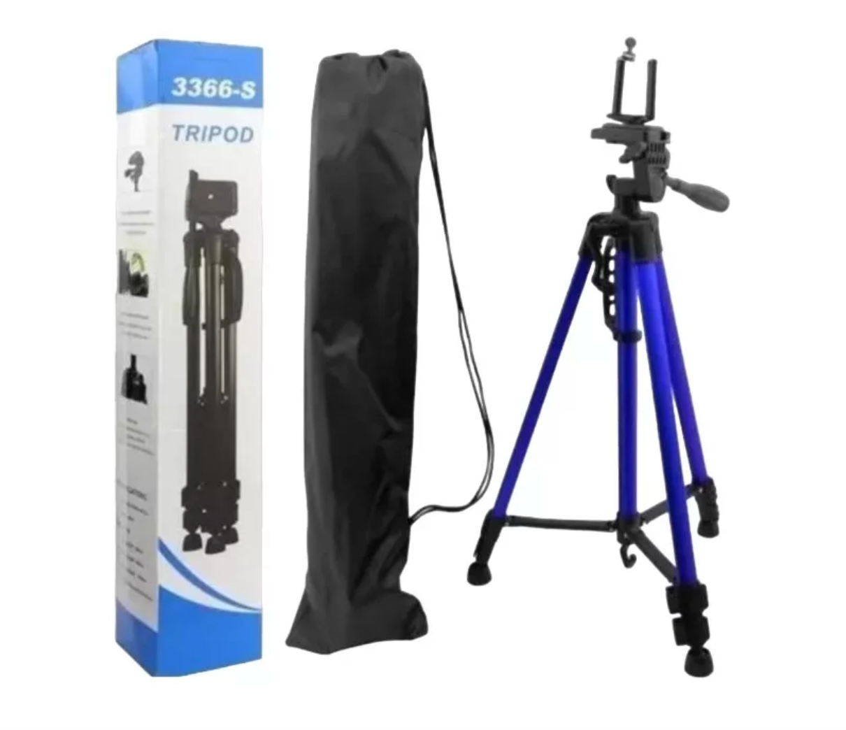 Trípode Profesional Para Celular Cámara Panorámico 3366 Negro Dorado – imagen 4