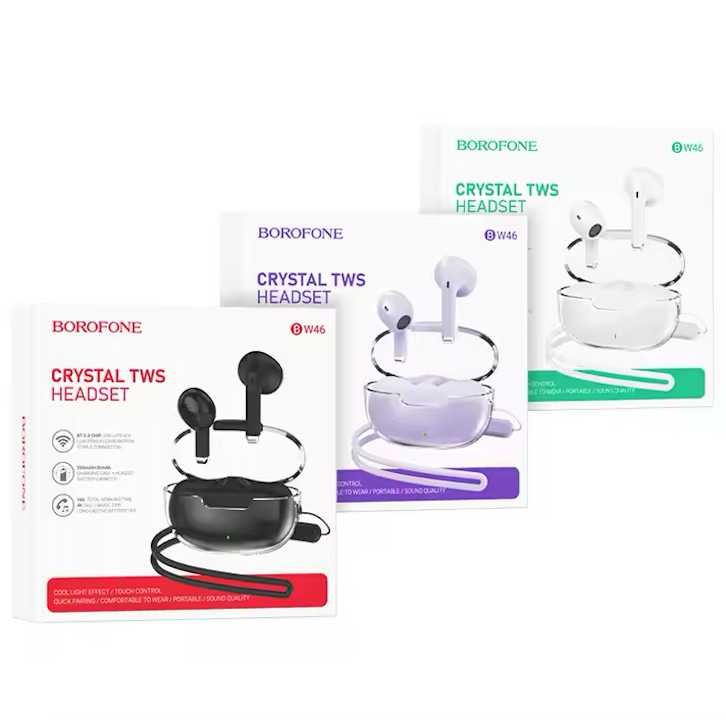 Audífonos In Ear Bluetooth Borofone Bw46 Morado – imagen 3