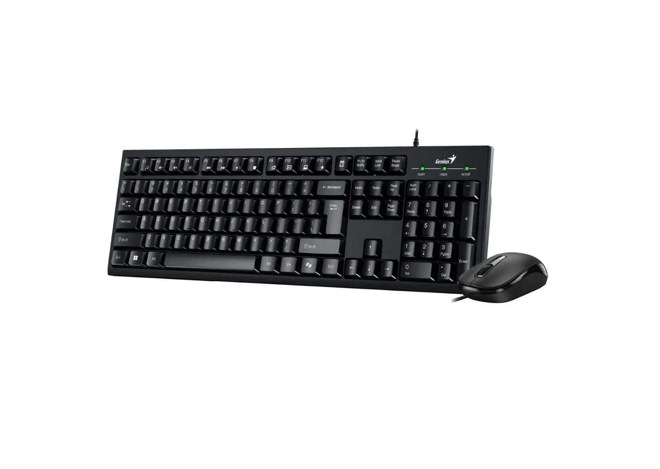 Kit Teclado + Mouse Con Cable Genius Km-100se Negro – imagen 2