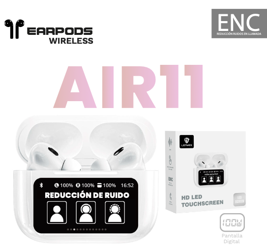 Audífonos In Ear Bluetooth Lenyes Air 11 Enc Blanco – imagen 3