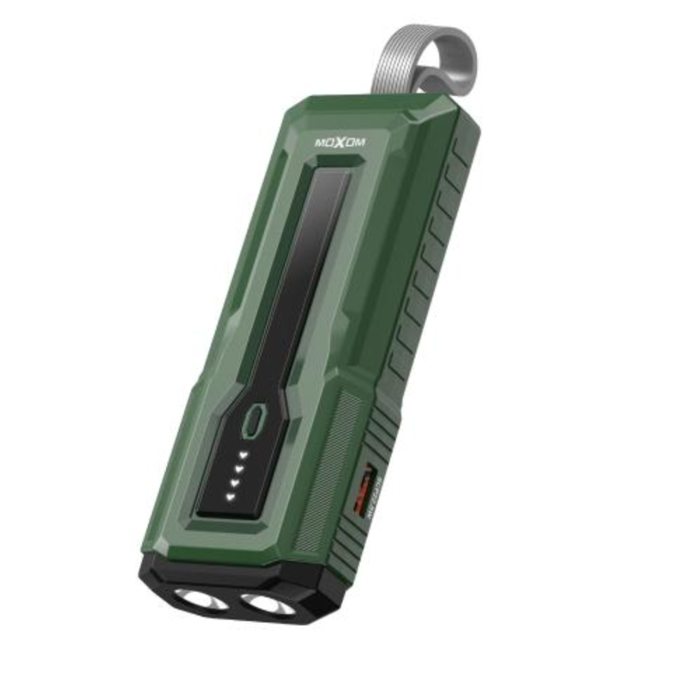 Powerbank Bateria Portatil 10000 Mah Moxom MX-PB133 Linterna Verde