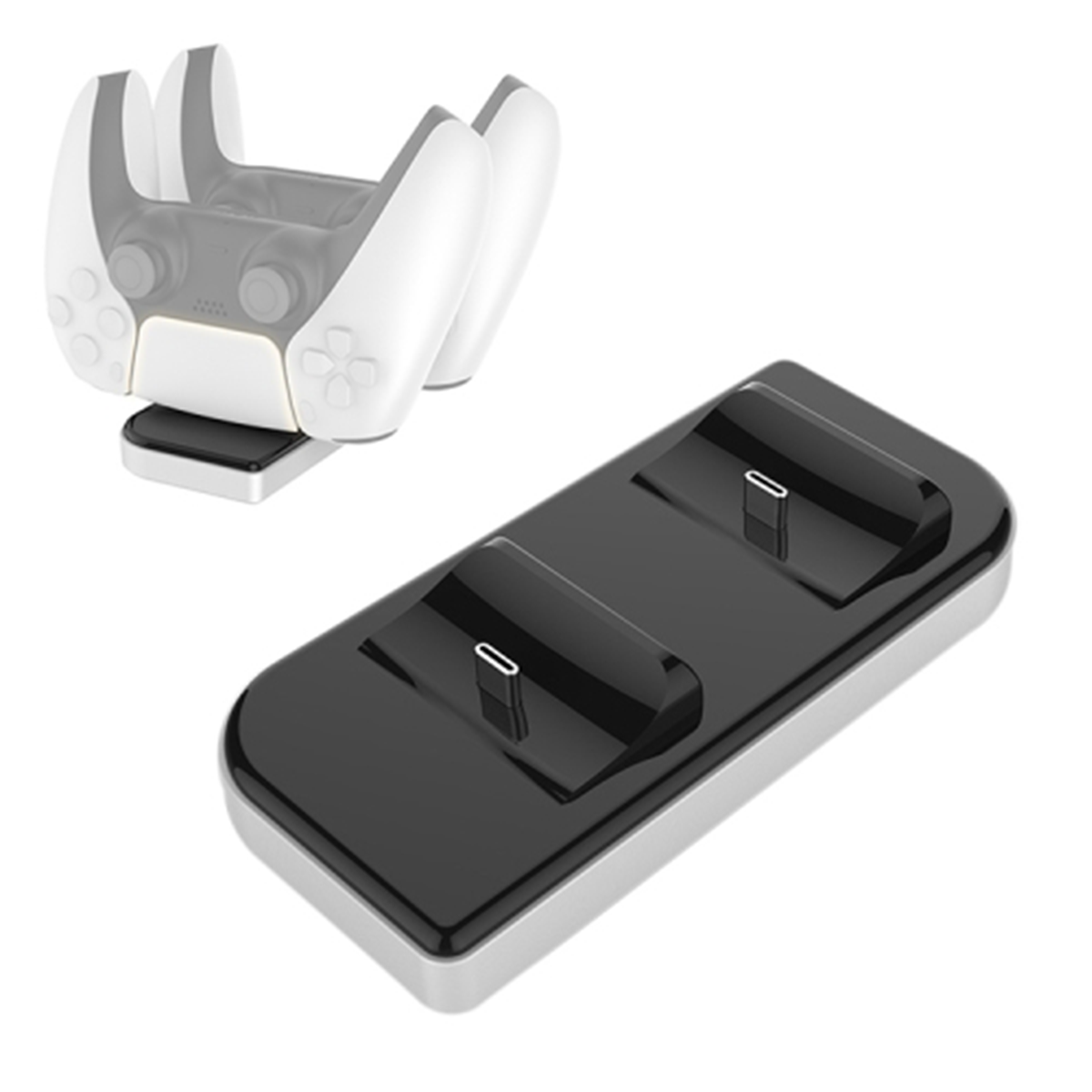 Cargador Rápido Base 2 Mandos Dualsense Ps5 Negro