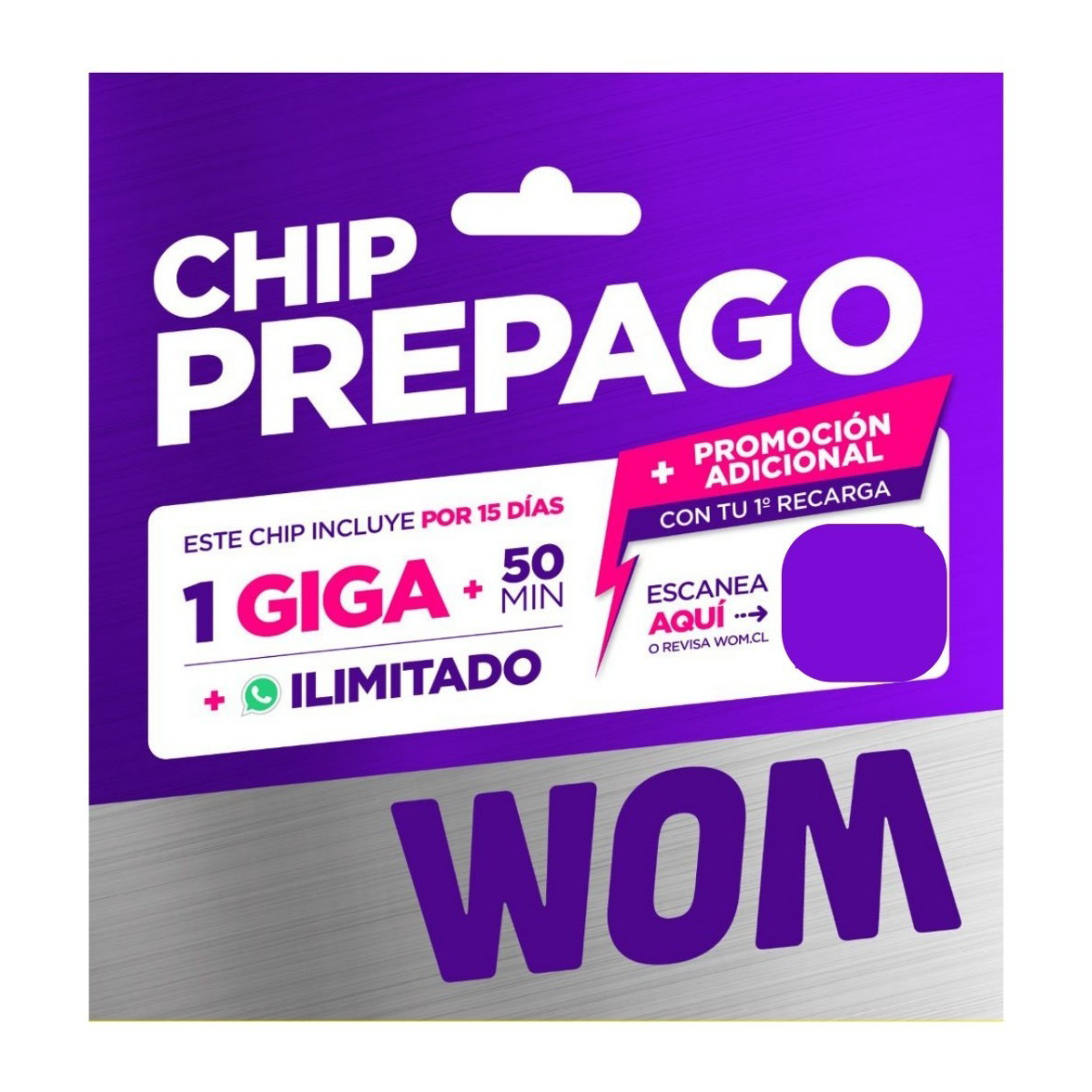 Chip Prepago Movistar 1gb + 50 Minutos