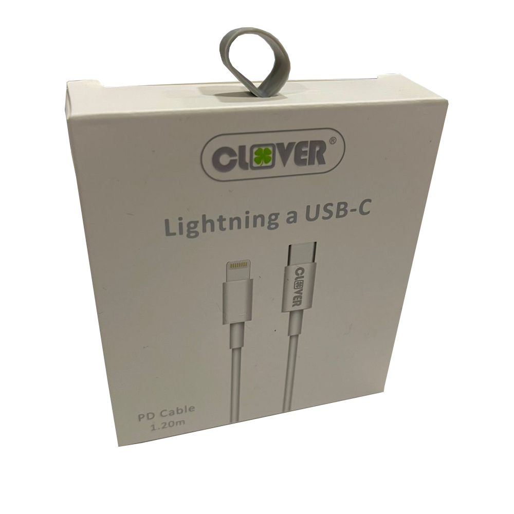Cable Usb Tipo C A Lightning 1.2M Clover Blanco – imagen 3