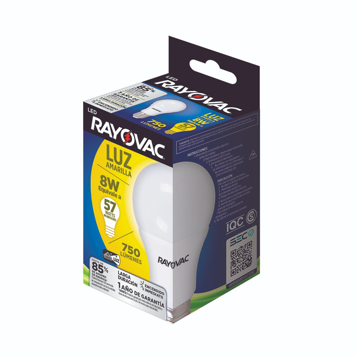 Ampolleta Rayovac Led E27 8w Luz Amarilla