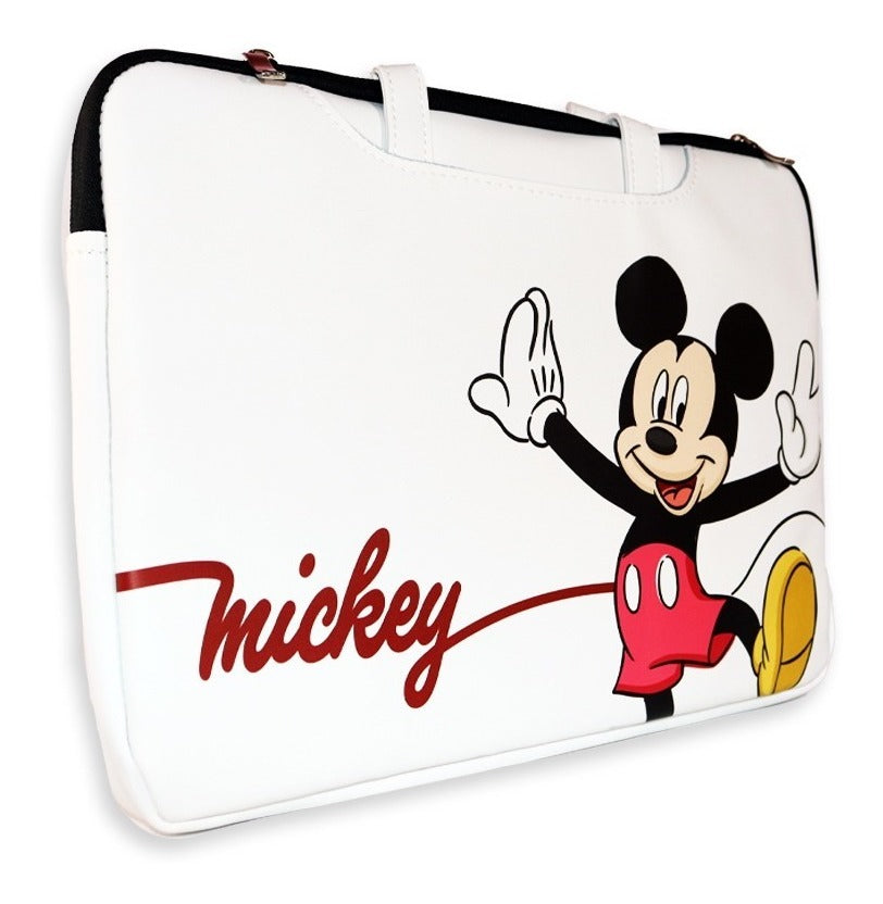 Funda Notebook 14 Pulgadas Universal Disney Con Cierre Mickey Blanco