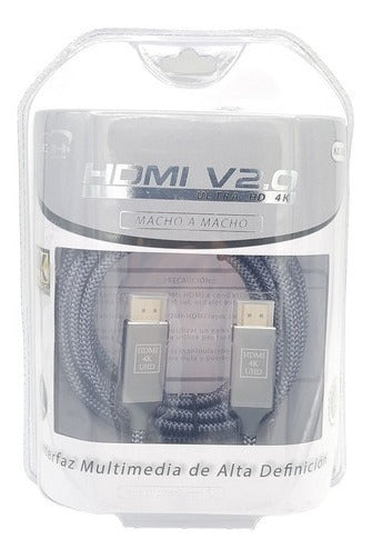 Cable Hdmi a Hdmi V2.0 4k Ultra Hd 18gbps 3.0mt Njoytech Gris – imagen 6