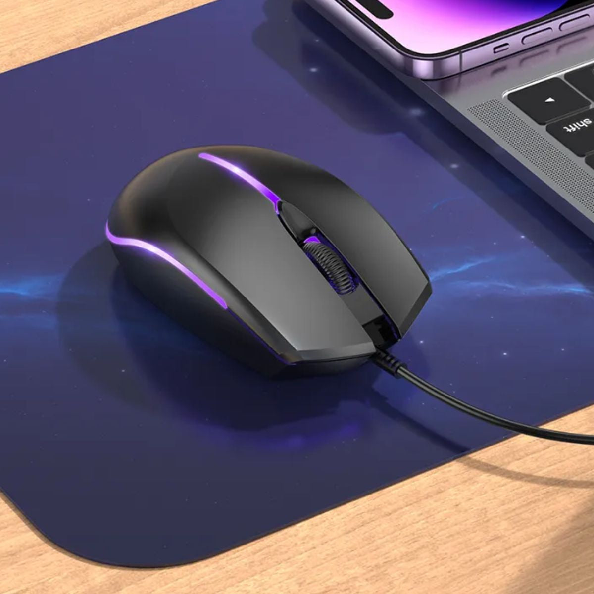 Mouse Gamer Borofone Bg10 Alambrico 1000 Dpi Negro – imagen 4
