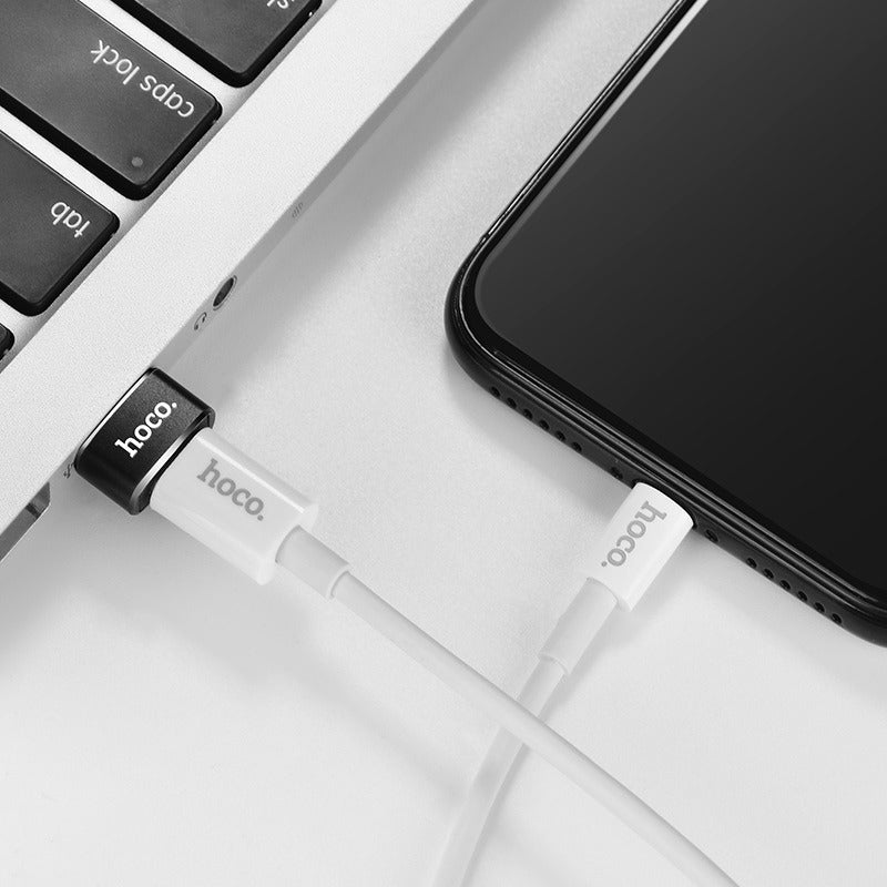 Adaptador Usb a Tipo C Hoco UA6 Negro – imagen 5
