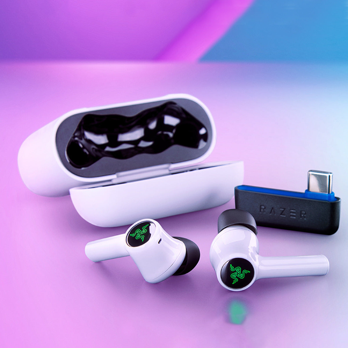 Audífonos Bluetooth Razer Hammerhead Hyperspeed Ps5 Blanco – imagen 4