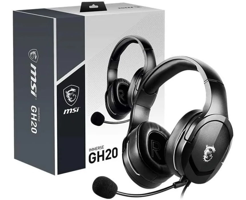 Audífonos Gamer Msi Immerse Gh20 Pc Ps4 Ps5 Xbox Negro – imagen 2