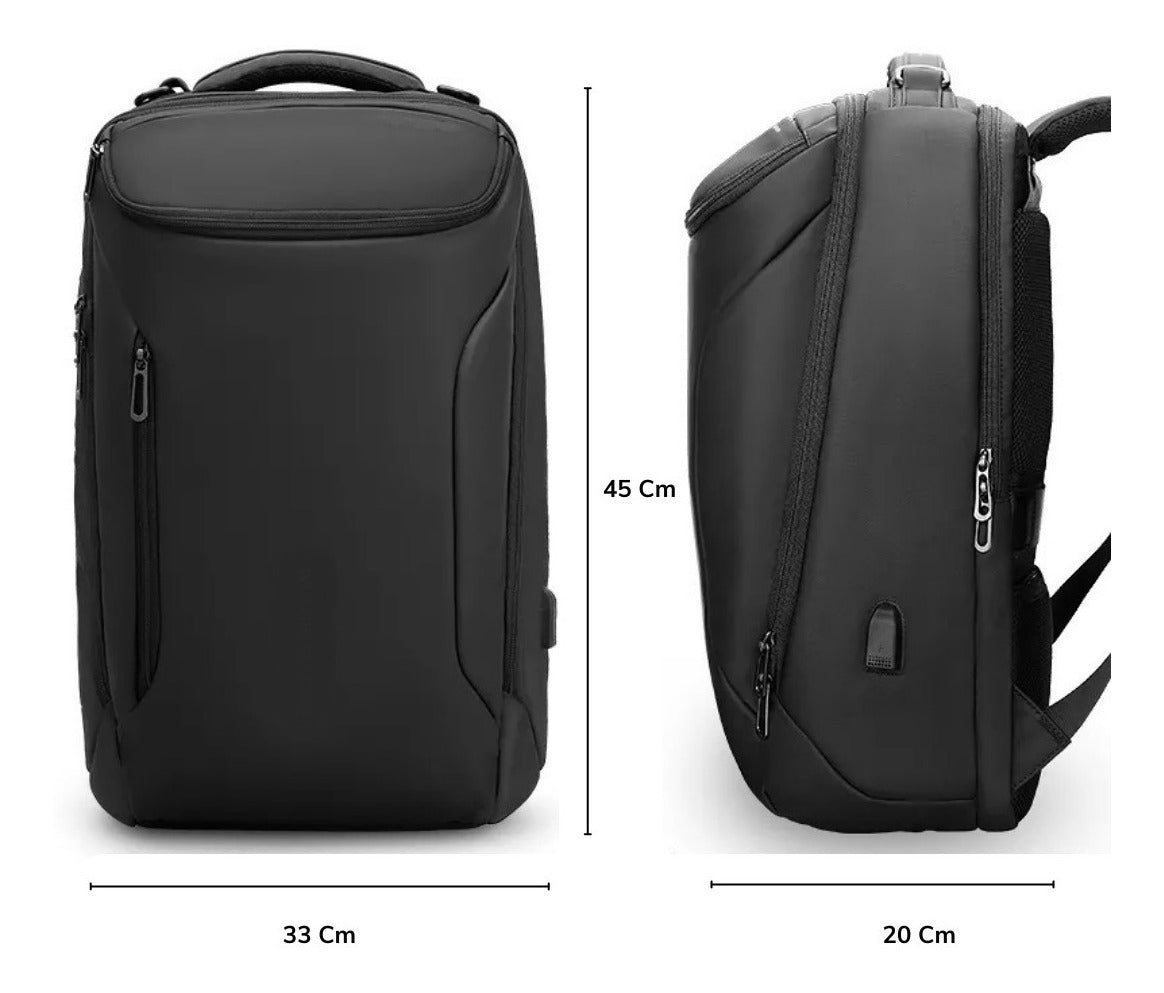 Mochila Menn Bussines Bag Impermeable 30 Litros Negro – imagen 7