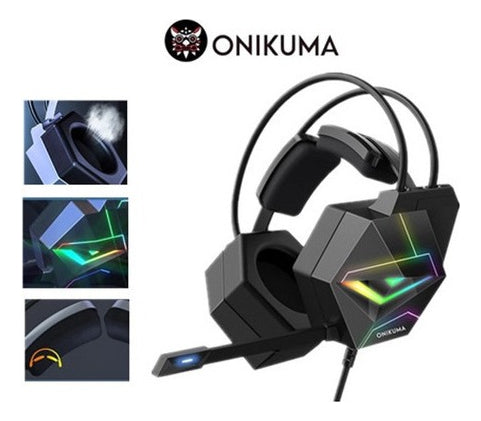 Audifonos Gamer Onikuma X20 Rgb Pc Ps4 Switch Xbox Negro – imagen 3