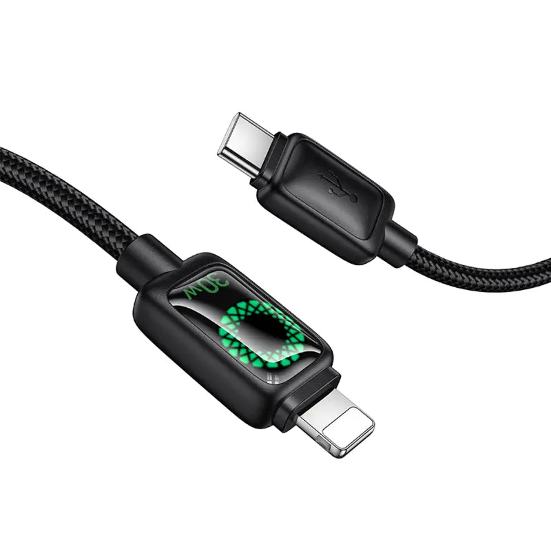 Cable Tipo C Para Lightning Led Hoco X146 Negro – imagen 3