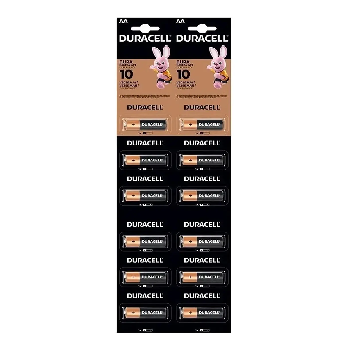 Pack Tira 12 Pilas Alcalinas Duracell AA
