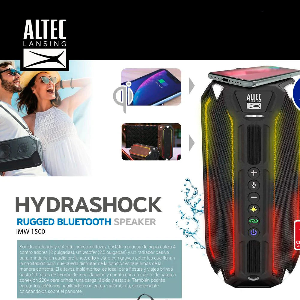 Parlante Bluetooth Altec Lansing Hydra Shock Negro – imagen 2