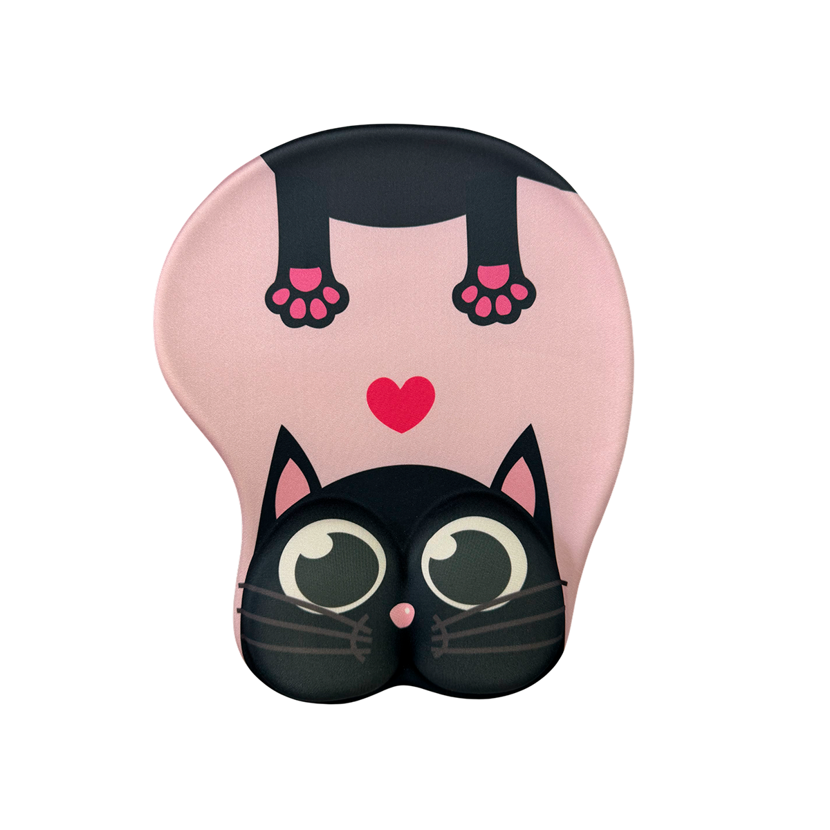 Mousepad Ergonomico Gel Apoyamuneca Antideslizante Gato