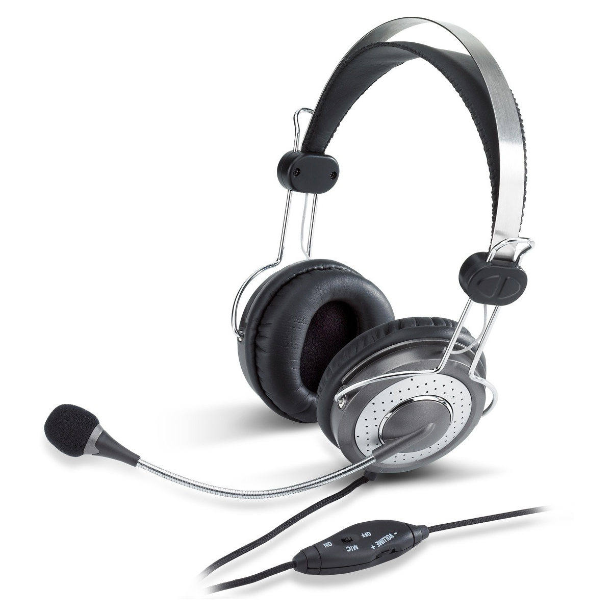 Audífonos Con Micrófono Genius HS-04s Pc Gris